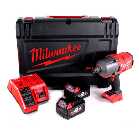 Llave de impacto inalámbrica Milwaukee M18 ONEFHIWF34 402X 3/4" 18V 1627Nm + 2x batería 4.0Ah + cargador + caja HD