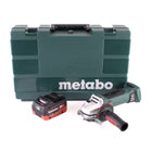 Metabo W 18 LTX 125 Amoladora angular rápida 18V 125mm + 1x batería 5,5Ah + maletín - sin cargador