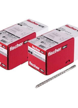 Fischer ULTRACUT FBS II Betonschrauben 10x80mm 25/15/- 100 Stk. Sechskantkopf SW15 ( 2x 536860 ) + Makita NEMESIS 2 SDS-Plus 10x215mm ( B-58213 )