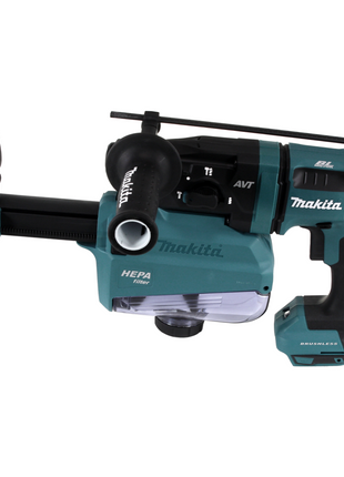 Taladro percutor a batería Makita DHR 182 RWFJ 18V 1.7J SDS-plus sin escobillas + 2x batería 3.0Ah + cargador + aspiración + Makpac