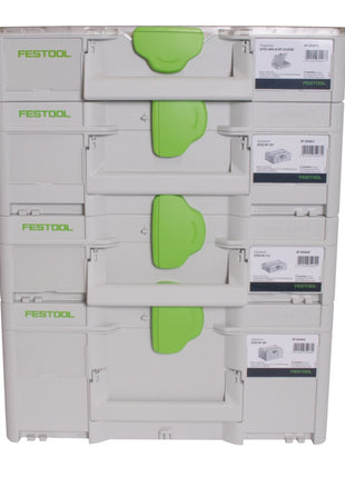 Festool Systainer Set  SYS3 M 112 ( 204840 ) + SYS3 M 137 ( 204841 ) + SYS3 M 187 ( 204842 ) + SYS3 ORG M 89 Organzier ( 204853 ) koppelbar