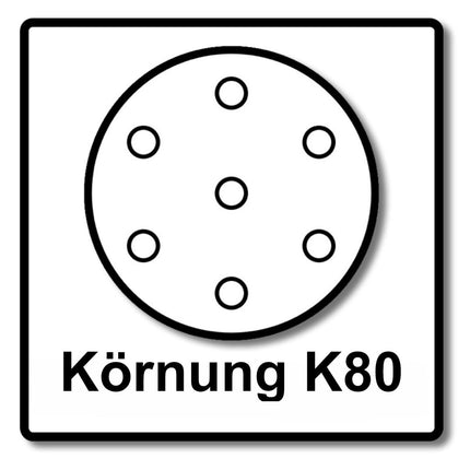 Makita 2x Schleifpapier Klett 125mm K80 100 Stk. ( 2x P-43642 ) für DBO BO DCW DWE GEX PEX SXE BOS