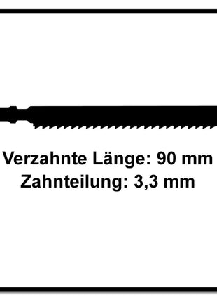 Festool HM 90/3,3/1 Plastics Laminate Stichsägeblatt 90 mm 1x ( 204269 ) für Laminat- und melaminharzgebundene Platten