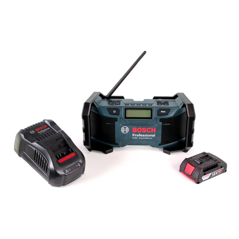 Bosch GML SoundBoxx Baustellenradio 14,4-18V + 1x Akku 2,0Ah + Ladegerät