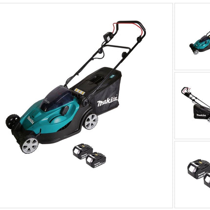 Makita DLM 431 M2 Akku Rasenmäher 36V ( 2x18V ) + 2x Akku 4,0Ah - ohne Ladegerät