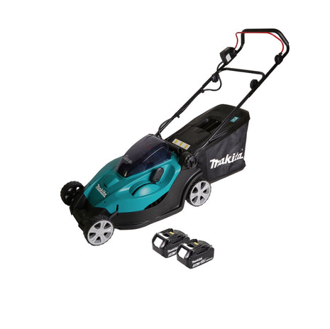 Tondeuse à gazon à batterie Makita DLM 431 T2 36V (2x18V) 43cm + 2x batterie 5,0Ah - sans chargeur