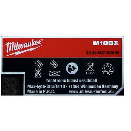 Milwaukee M18 BX B3 Akku 18V / 3,0Ah / 3000mAh ( 4932352668 )