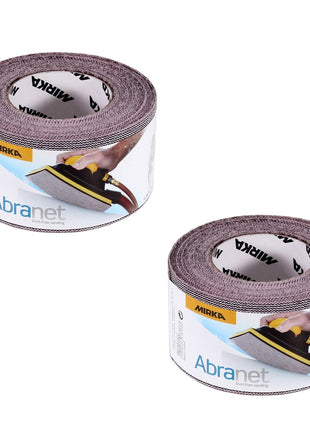 Mirka ABRANET 2x Schleifpapier Rolle 75mm x 10m P80 Schleifrolle Klett ( 2x 545BI001803R )