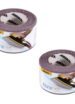 Mirka ABRANET 2x Schleifpapier Rolle 75mm x 10m P120 Schleifrolle Klett ( 2x 545BI001123R )