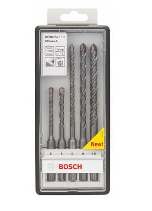 Bosch Set Forets Robust Line SDS plus-5 pour perceuse 5/6/8/10mm, certifié PGM, 5pcs. ( 2607019927 )