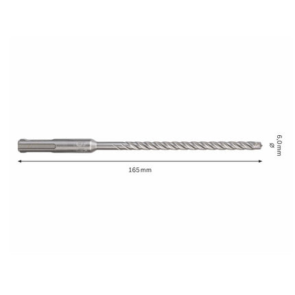 Bosch Hammerbohrer SDS-plus 7X Bohrer 6x100x165mm Carbide ( 2608576117 ) PGM zertifiziert
