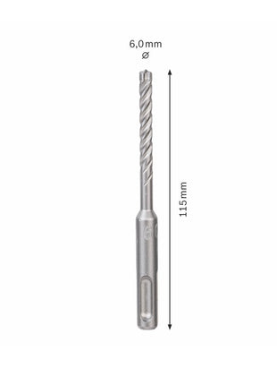 Bosch Hammerbohrer SDS-plus 7X Bohrer 6x50x115mm Carbide ( 2608576116 ) PGM zertifiziert