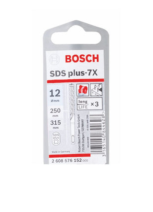 Bosch Hammerbohrer SDS-plus 7X Bohrer 12x250x315mm Carbide ( 2608576152 ) PGM zertifiziert