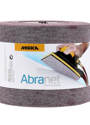 Mirka ABRANET 2x Schleifpapier Rolle 115mm x 10m P80 Schleifrolle Klett ( 2x 545BY001803R )