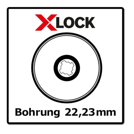 Bosch 10x Fächerschleifscheibe X571 X-LOCK Best for Metal 125x22,23mm K80 ( 10x 2608619211 ) gerade Ausführung