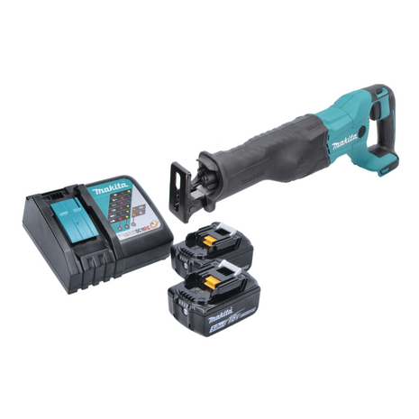 Makita DJR 186 RT Akku Reciprosäge Säbelsäge 18 V + 2x Akku 5,0 Ah + Ladegerät - Toolbrothers