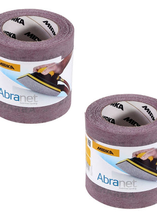 Mirka ABRANET 2x Schleifpapier Rolle 115mm x 10m P400 Schleifrolle Klett ( 2x 545BY001413R )