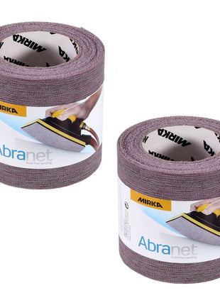 Mirka ABRANET 2x rollo de papel de lija 115mm x 10m P240 rollo de lija Velcro (2x 545BY001253R)