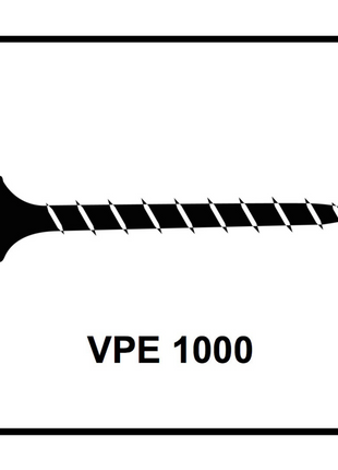 SPAX GIX-B Schnellbauschrauben magaziniert, 3,9x25mm, Nadelspitze, 1000 Stück ( 1891170390256 ) Vollgewinde, Trompetenkopf, Kreuzschlitz H2