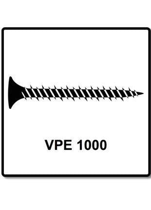 SPAX GIX-C Schnellbauschrauben für Gipsfaser magaziniert 3,9x45mm Phosphatiert 1000 Stück ( 1791170390456 ) Vollgewinde, Spitzer Fräskopf, Kreuzschlitz H2, Nadelspitze