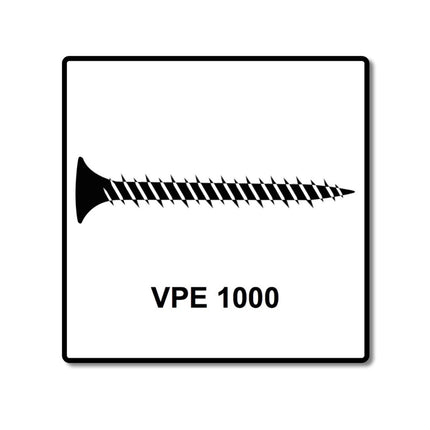 SPAX GIX-C Schnellbauschrauben für Gipsfaser magaziniert 3,9x45mm Phosphatiert 1000 Stück ( 1791170390456 ) Vollgewinde, Spitzer Fräskopf, Kreuzschlitz H2, Nadelspitze