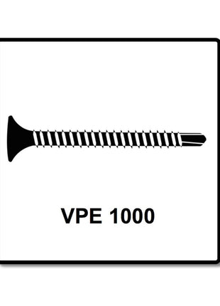 SPAX GIX-D Schnellbauschrauben 3,5x45 mm Bohrspitze Phosphatiert 1000 Stück ( 1991170350456 ) Vollgewinde , Trompetenkopf, Kreuzschlitz H2 - Toolbrothers