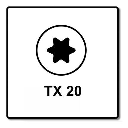 Fischer Power-Fast II FPF II Spanplattenschraube 4,0x35 mm 1000 Stück ( 670625 ) Senkkopf mit Torx Vollgewinde galvanisch verzinkt, blau passiviert