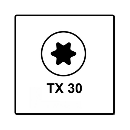 Fischer Power-Fast II FPF II Spanplattenschraube 6,0x100 mm 25 Stück ( 670458 ) Senkkopf mit Torx Teilgewinde galvanisch verzinkt, blau passiviert