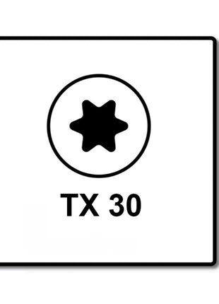 Fischer Power-Fast II FPF II Spanplattenschraube 6,0x240 mm 50 Stück ( 670469 ) Senkkopf mit Torx Teilgewinde galvanisch verzinkt, blau passiviert