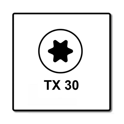 Fischer Power-Fast II FPF II Spanplattenschraube 6,0x60 mm 200 Stück ( 670482 ) Senkkopf mit Torx Teilgewinde galvanisch verzinkt, blau passiviert