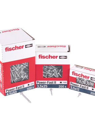 Fischer Power-Fast II FPF II Spanplattenschraube 3,0x20 mm 200 Stück ( 670058 ) Pan Head mit Torx Vollgewinde galvanisch verzinkt, blau passiviert