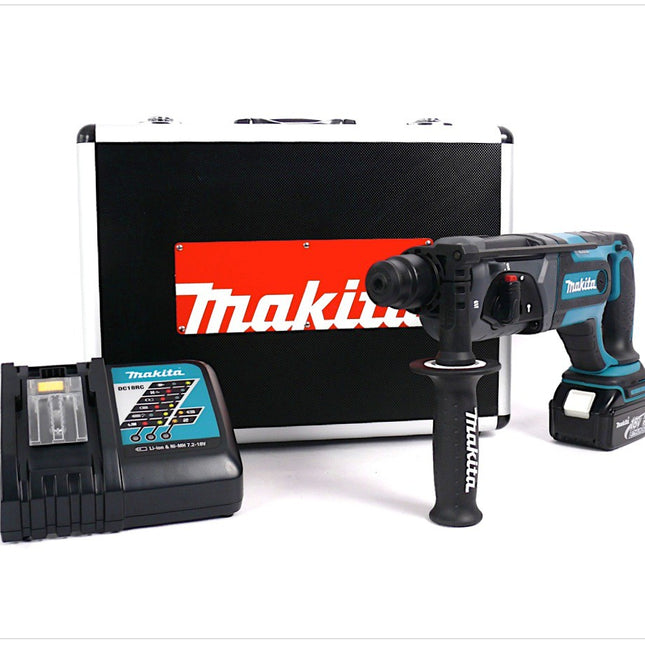 Makita BHR 241 18 V Li-ion Akku Kombi Bohrhammer SET inkl 1x BL1830 B Akku + DC 18 RC Ladegerät + Koffer - Toolbrothers
