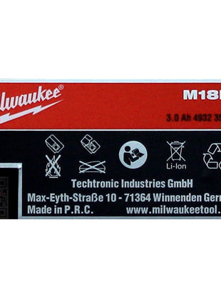 Kit de arranque de batería Milwaukee M18NRG-302 18V con 2x batería M18 BX B3 3.0Ah + cargador M12-18C