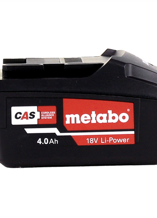 Metabo Set de base 2x Batteries Li-Power 4,0 Ah 18V CAS Li-Ion + Chargeur ASC 55 (2x 625591000) (627044000)