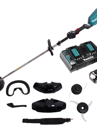 Cortacésped a batería Makita DUR 368 LPT2 36V (2x18V) sin escobillas + 2x batería 5.0Ah + doble cargador