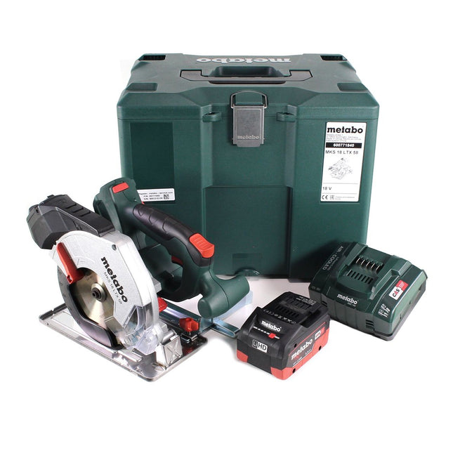 Metabo MKS 18 LTX 58 Akku Metall Handkreissäge 18V 165 mm ( 600771840 ) + 1x Akku 5,5Ah + Ladegerät + MetaLoc