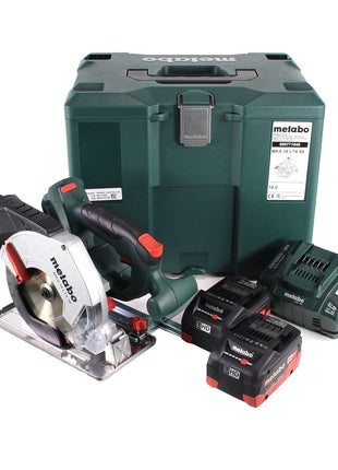 Metabo MKS 18 LTX 58 scie circulaire à métaux sur batterie 18V 165 mm (600771840) + 2x batterie 5,5Ah + chargeur + MetaLoc