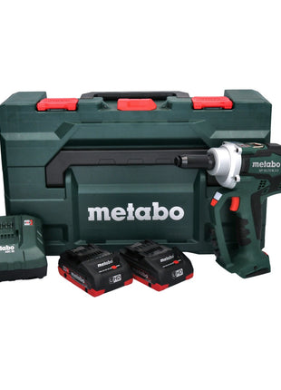 Metabo NP 18 LTX BL 5.0 Akku Blindnietpistole 18 V 10 kN Brushless ( 619002800 ) + 2x Akku 4,0 Ah + Ladegerät + metaBOX