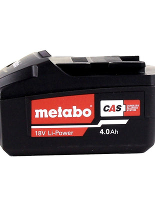 Metabo Basis Set 2x Li-Power Akkupack 18 V 4,0 Ah CAS Li-Ion Akku ( 2x 625591000 ) + Doppelladegerät ASC 145 DUO ( 627495000 )