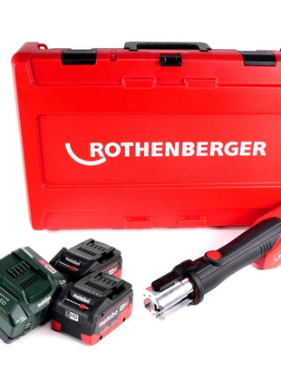 Rothenberger ROMAX 4000 CAS Akku Pressmaschine 18 V 34 kN + 2x Akku 5,5 Ah + Ladegerät + Koffer