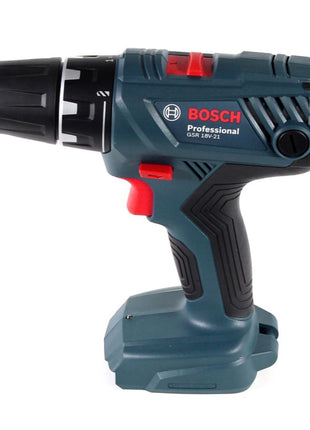 Bosch GSR 18V-21 Akku Bohrschrauber 18V 55Nm ( 06019H1070 ) + 2x Akku 2,0Ah + Ladegerät + 19tlg. Bohrer Set + 32 tlg. Bit Set + Koffer