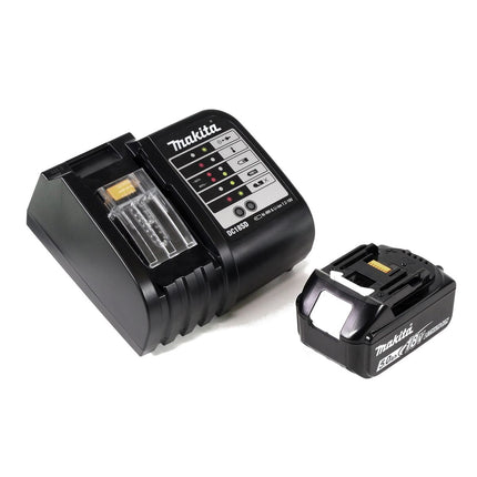 Makita DHP 453 STTK W Akku Schlagbohrschrauber 18V 42Nm + 1x Akku 5,0Ah + Ladegerät + 100 tlg. Bit Bohrer Set + Koffer