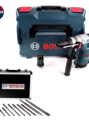 Bosch GBH 4-32 DFR Bohrhammer 900 W 4,2 J SDS-plus +  Bohrer und Meißel Set 11 tlg. PGM zertifiziert + L-Boxx