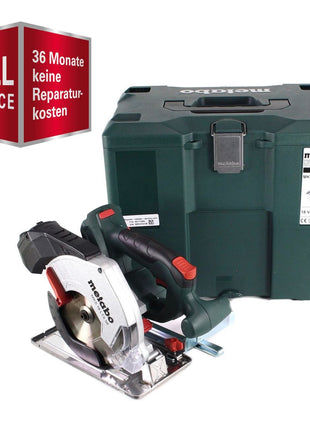 GRATUIT 3 ans de service complet protection complète Metabo MKS 18 LTX 58 scie circulaire à métaux sur batterie 18V 165 mm Solo (600771840) + MetaLoc - sans batterie, sans chargeur