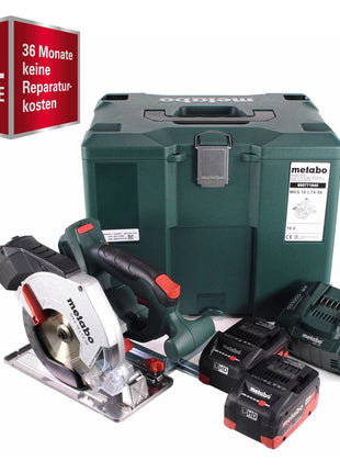 GRATUIT 3 ans de service complet de protection complète Metabo MKS 18 LTX 58 scie circulaire à métaux à batterie 18V 165 mm + 2x batterie 5,5Ah + chargeur + MetaLoc