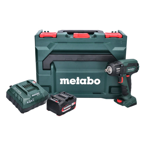 Metabo SSW 18 LTX 400 BL Atornillador de impacto a batería 18 V 400 Nm 1/2" sin escobillas + 1x batería 4,0 Ah + cargador + metaBOX