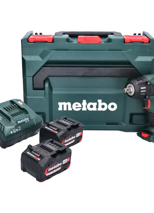 Metabo SSW 18 LTX 400 BL Atornillador de impacto a batería 18 V 400 Nm 1/2" sin escobillas + 2x batería 4,0 Ah + cargador + metaBOX