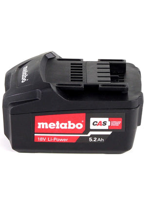 Metabo SSW 18 LTX 400 BL Atornillador de impacto a batería 18 V 400 Nm 1/2" sin escobillas + 1x batería 5,2 Ah + metaBOX - sin cargador