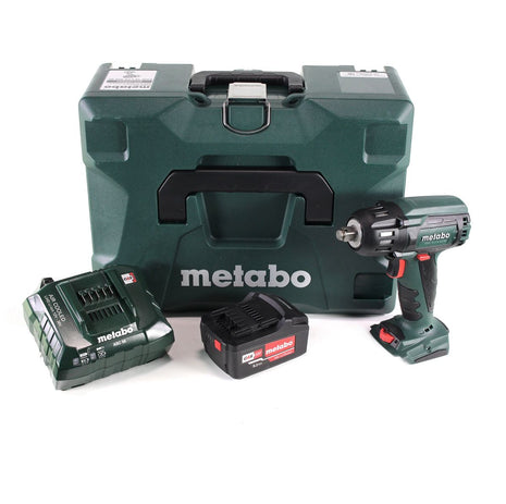 Metabo SSW 18 LTX 400 BL Atornillador de impacto a batería 18 V 400 Nm 1/2" sin escobillas + 1x batería 5,2 Ah + cargador + metaBOX