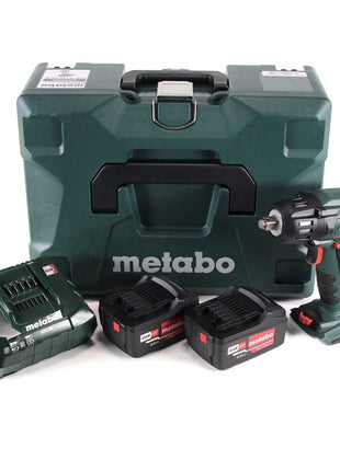 Visseuse à chocs sans fil Metabo SSW 18 LTX 400 BL 18 V 400 Nm 1/2" sans balais + 2x batterie 5,2 Ah + chargeur + métaBOX